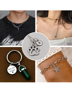 Conectores de Acero Inoxidable Craftdady 100 Piezas DIY Joyería 2