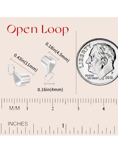 Ganchos de Joyería OHINGLT 925 Plata Esterlina 5 Pcs