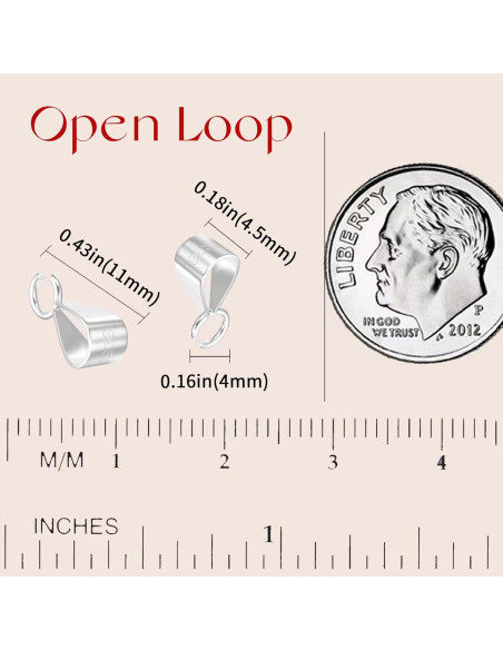 Ganchos de Joyería OHINGLT 925 Plata Esterlina 5 Pcs