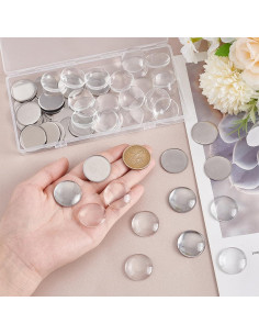 30 Juegos de Copas de Bezel UNICRAFTALE 25mm Acero Inoxidable 2