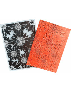 Carpeta de Embossing 3D Arbuya Girasoles 12.7x17.8cm 2