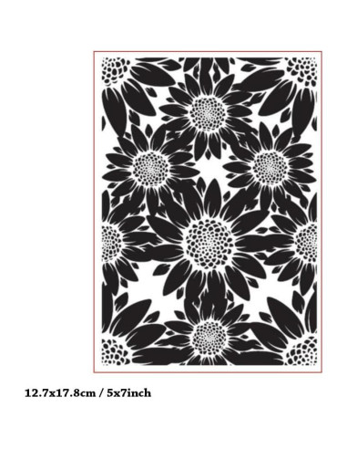 Carpeta de Embossing 3D Arbuya Girasoles 12.7x17.8cm