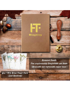 Kit de Sello de Cera Mingting con Mango de Madera y 3 Ceritas 2