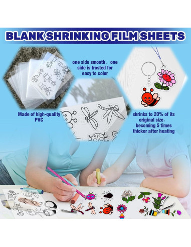 Kit de Hojas Termoencogibles Waltool 174 Piezas para Manualidades