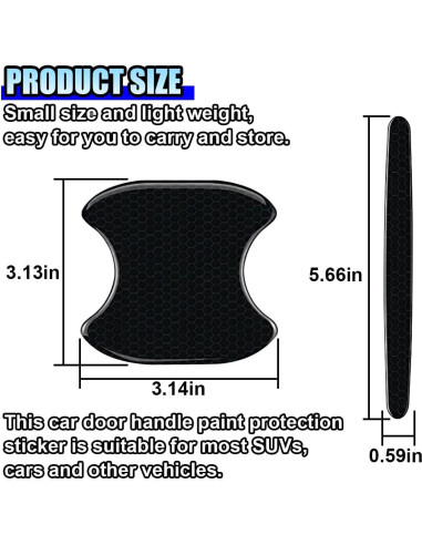 Calcomanías Protectores para Manijas de Puerta ZIMISI 8 Piezas