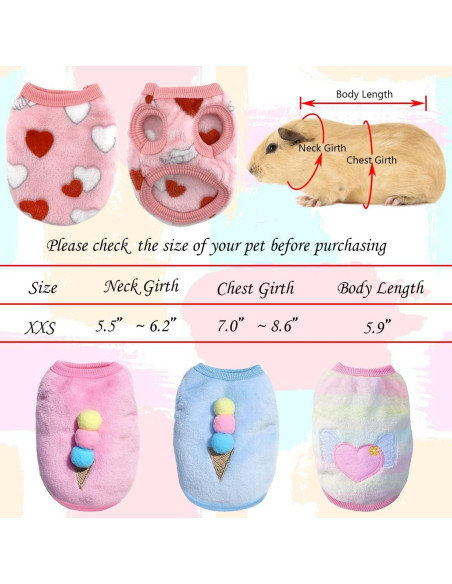 Ropa para Conejos y Cobayas CooShou XXS - Chaleco Suave