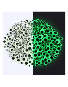 Ojos Móviles Brillantes en la Oscuridad UPINS 500PCS 6-12mm