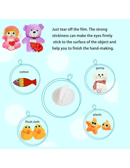 Ojos Móviles Brillantes en la Oscuridad UPINS 500PCS 6-12mm