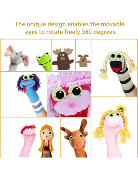 Ojos Móviles Brillantes en la Oscuridad UPINS 500PCS 6-12mm