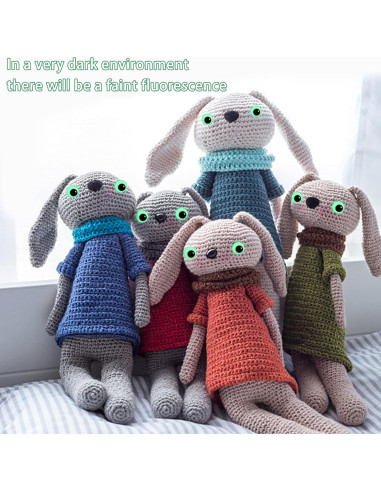 Ojos Móviles Brillantes en la Oscuridad UPINS 500PCS 6-12mm