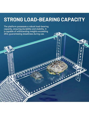 Plataforma de Sol para Tortugas AnRui Acrílico Super Grande