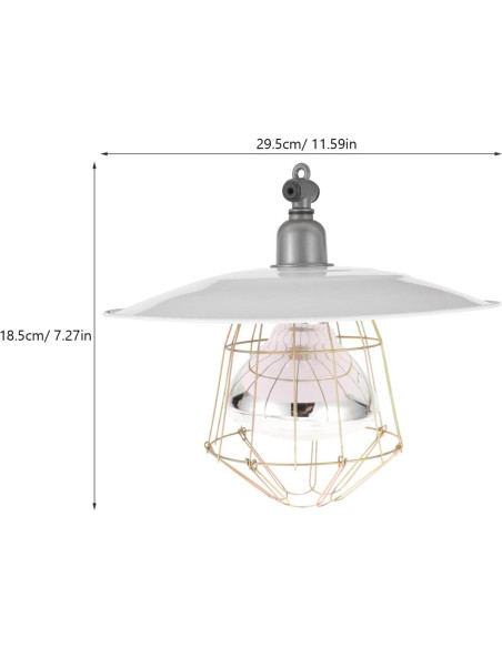 Lámpara de Calefacción para Animales Yardwe 250W 29.5x29.5cm