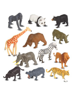 Figuras de Animales Salvajes LOMIMOS 12Pcs PVC Educativas