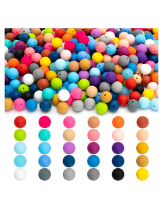 300 Perlas de Silicona 15mm BESKIT para Manualidades DIY