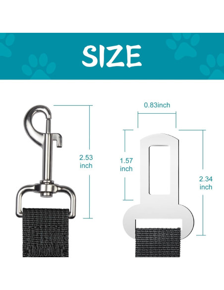 Correa de Seguridad para Perros HealthandOutdoors - Ajustable 44.5cm a 66cm (2 Paquete)