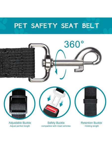 Correa de Seguridad para Perros HealthandOutdoors - Ajustable 44.5cm a 66cm (2 Paquete)