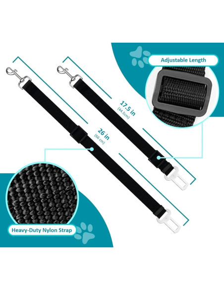Correa de Seguridad para Perros HealthandOutdoors - Ajustable 44.5cm a 66cm (2 Paquete)