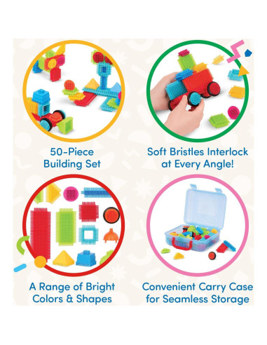 Bloques de Construcción Interconectables Battat 50 Piezas