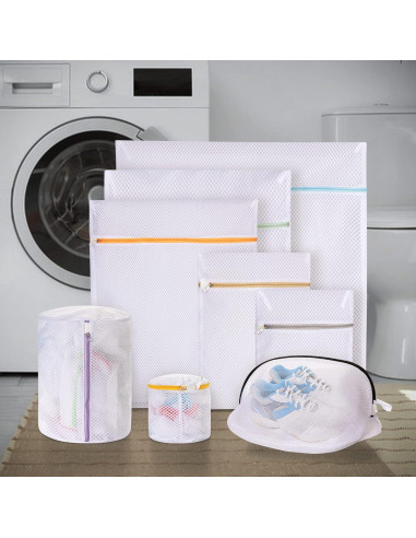 AUTODECO 4 Bolsas de Lavado para Zapatos Malla 25x40 cm