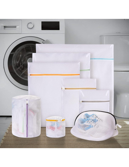 AUTODECO 4 Bolsas de Lavado para Zapatos Malla 25x40 cm