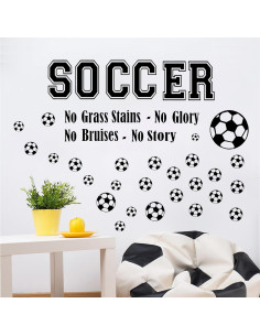 Calcomanías de Fútbol Hanlongyu - Decoración de Pared para Niños 2