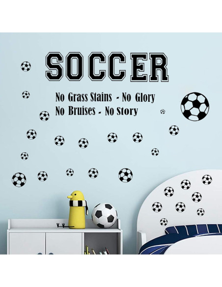 Calcomanías de Fútbol Hanlongyu - Decoración de Pared para Niños