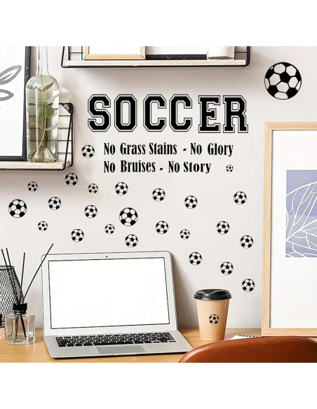 Calcomanías de Fútbol Hanlongyu - Decoración de Pared para Niños