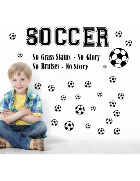 Calcomanías de Fútbol Hanlongyu - Decoración de Pared para Niños