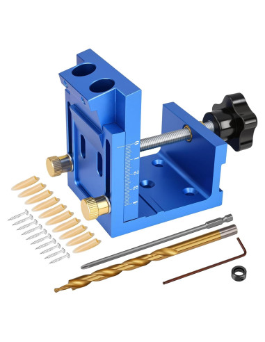 Plantilla de Agujeros de Pocket PreTidy - Aluminio Azul