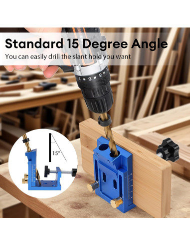 Plantilla de Agujeros de Pocket PreTidy - Aluminio Azul