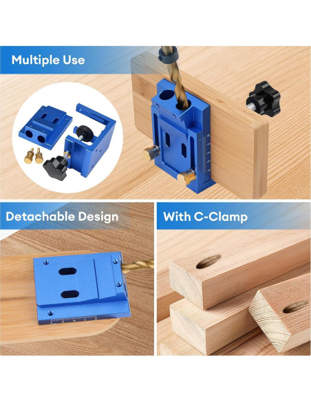 Plantilla de Agujeros de Pocket PreTidy - Aluminio Azul