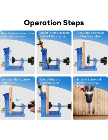 Plantilla de Agujeros de Pocket PreTidy - Aluminio Azul