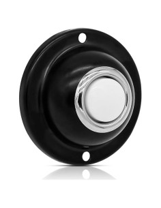 Botón de Timbre Redondo Metal Negro SZTGR con LED Iluminado