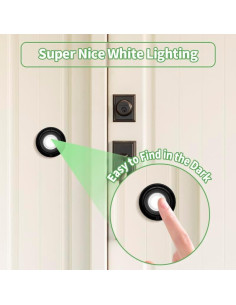 Botón de Timbre Redondo Metal Negro SZTGR con LED Iluminado 2