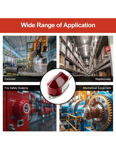 Luz de Advertencia Estroboscópica QTEATAK 24V LED Rojo 105dB