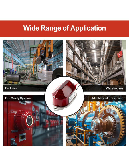 Luz de Advertencia Estroboscópica QTEATAK 24V LED Rojo 105dB