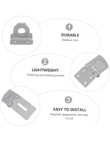 Cerraduras de Pestillo de Seguridad Veemoon - 6 Pcs, Blanco