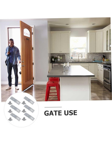 Cerraduras de Pestillo de Seguridad Veemoon - 6 Pcs, Blanco