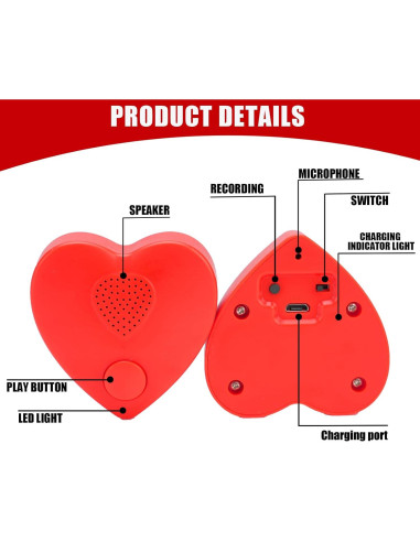 Grabadora de Voz XLW 350s Recargable USB para Regalos DIY