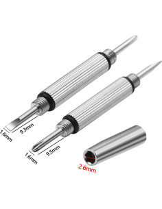 Destornillador Mini 3 en 1 Pxiryanlow Plateado para Gafas y Relojes 2