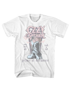 Camiseta Blanca Vintage Ozzy Osbourne Rock 'n' Roll Unisex