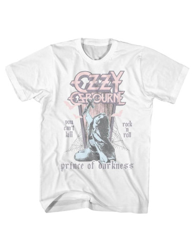 Camiseta Blanca Vintage Ozzy Osbourne Rock 'n' Roll Unisex