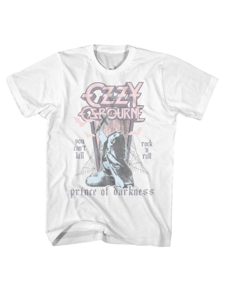 Camiseta Blanca Vintage Ozzy Osbourne Rock 'n' Roll Unisex