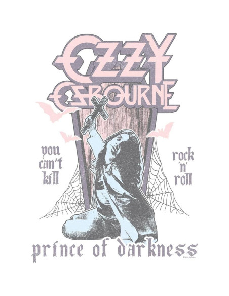 Camiseta Blanca Vintage Ozzy Osbourne Rock 'n' Roll Unisex