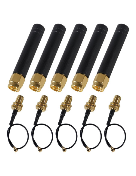 5PCS Antena LoRa 915MHz 2dBi U.FL IPEX a SMA DWEII