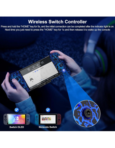 Controlador Inalámbrico Gammeefy para Nintendo Switch - Joystick Hall