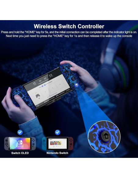 Controlador Inalámbrico Gammeefy para Nintendo Switch - Joystick Hall