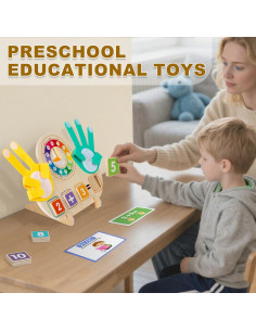 Juguetes Educativos Matemáticos 2 en 1 - Bloques y Reloj Montessori 2