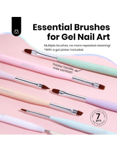 Juego de 7 Pinceles de Arte de Uñas Beetles - Manicura DIY 2