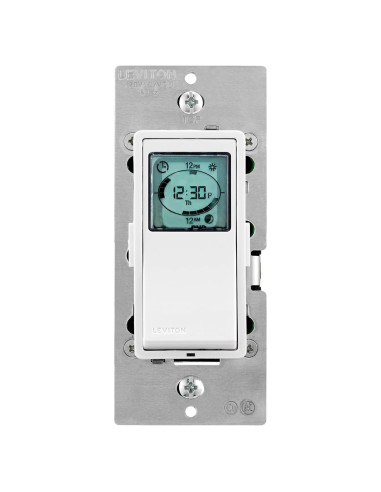 Interruptor Temporizador Programable Leviton VPT24-1PZ Blanco